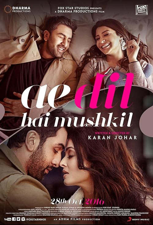 دانلود فیلم Ae Dil Hai Mushkil 2016 ( قلب سخت ۲۰۱۶ )  با زیر نویس فارسی چسبیده